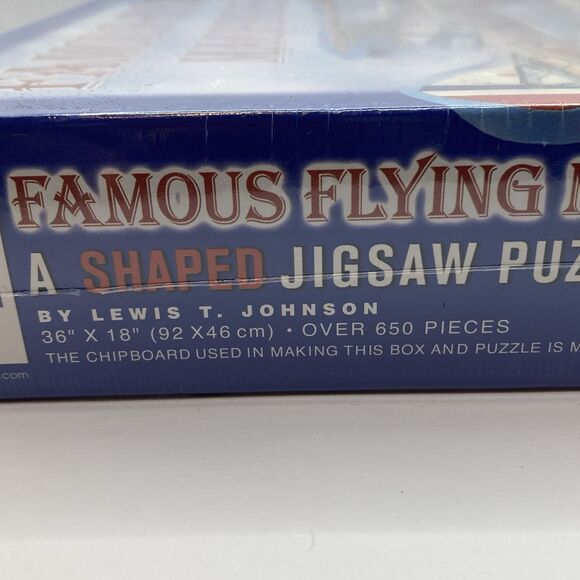 New Sealed Famous Flying Machines Airplane Shaped Jigsaw Puzzle 650 Pieces - Picture 4 of 4